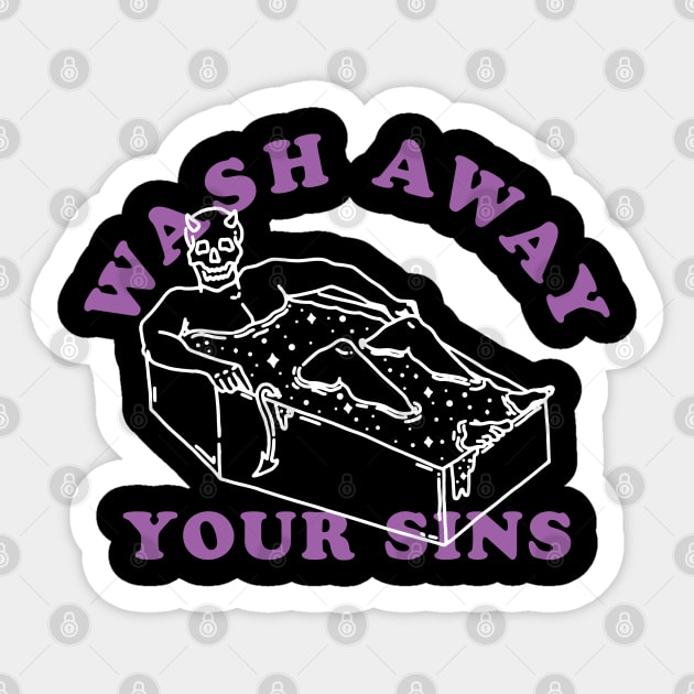 Wash Away Your Sins Sticker by Dustin Wyatt Design